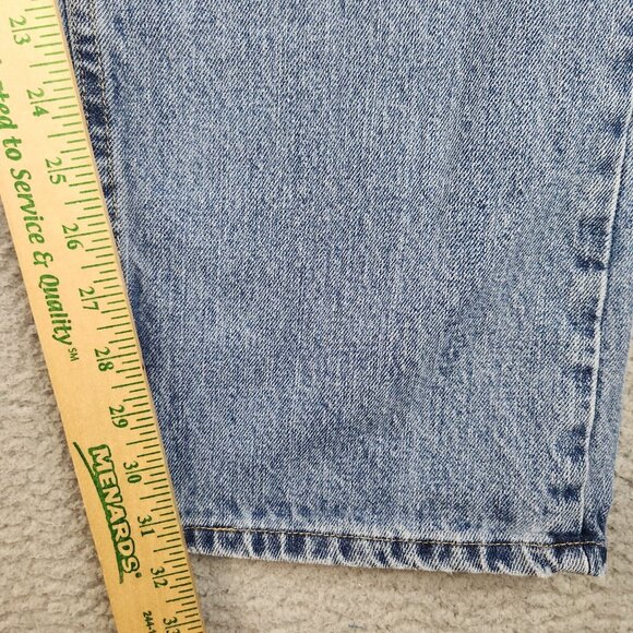 Wrangler Jeans Mens 38x34 Blue Denim Slim Straight Leg Rodeo Ranch Hand Workwear - Picture 5 of 16